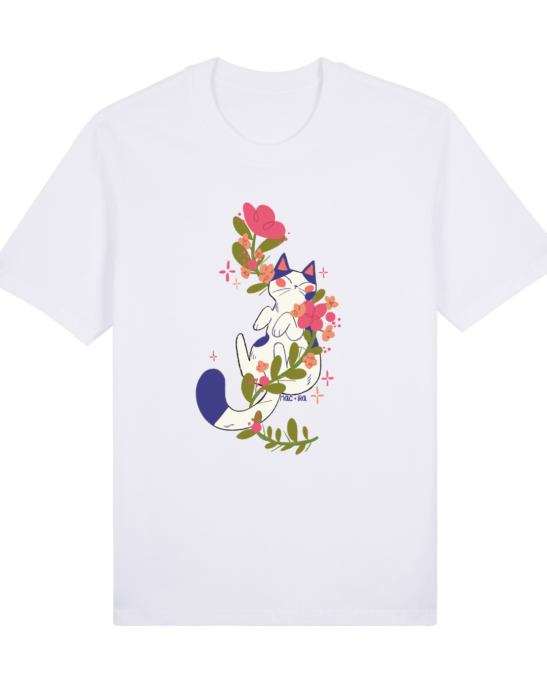 "In the Wildflowers" Whimsical Cat Graphic Tee
